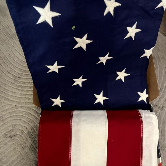 American Flag ANNIN Defiance Bunting Cotton 50 Star 3X6 ft  Vintage Annin Defiance 50 Star American Flag 4x6 Cotton Bunting USA Made 1989